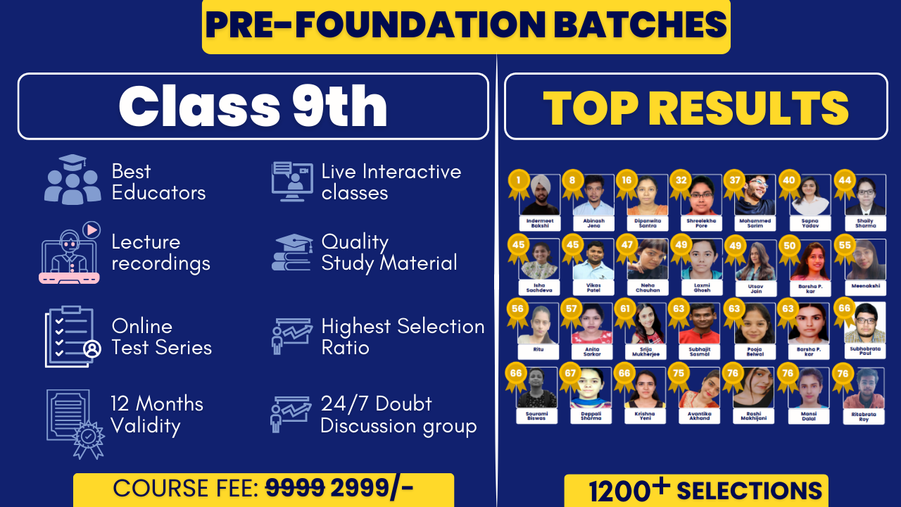 Pre-Foundation: Class 9th (2026-27)