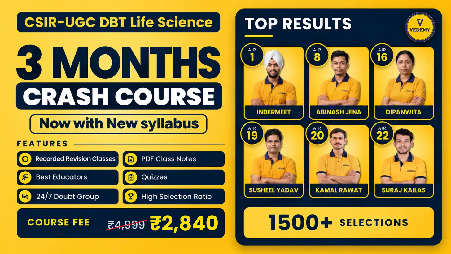 CSIR-UGC-DBT Life Science | 3 Months Crash Course